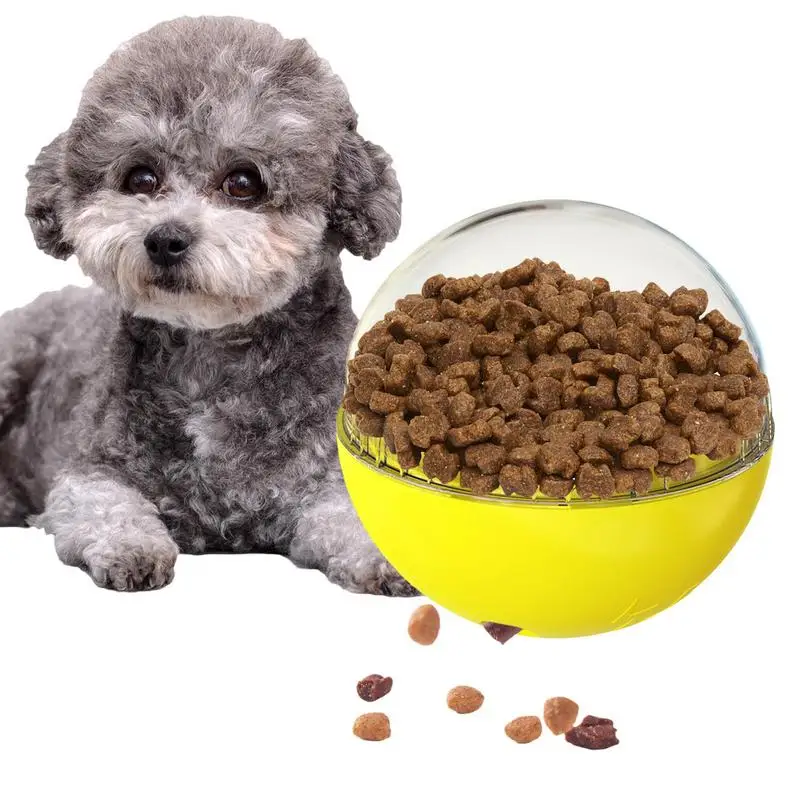 

Dog Treat Dispenser Toy Puppy Funny Sound Food Dispenser Ball With Transparent Granary Cover Food Dispenser Dog IQ Treat Ball To