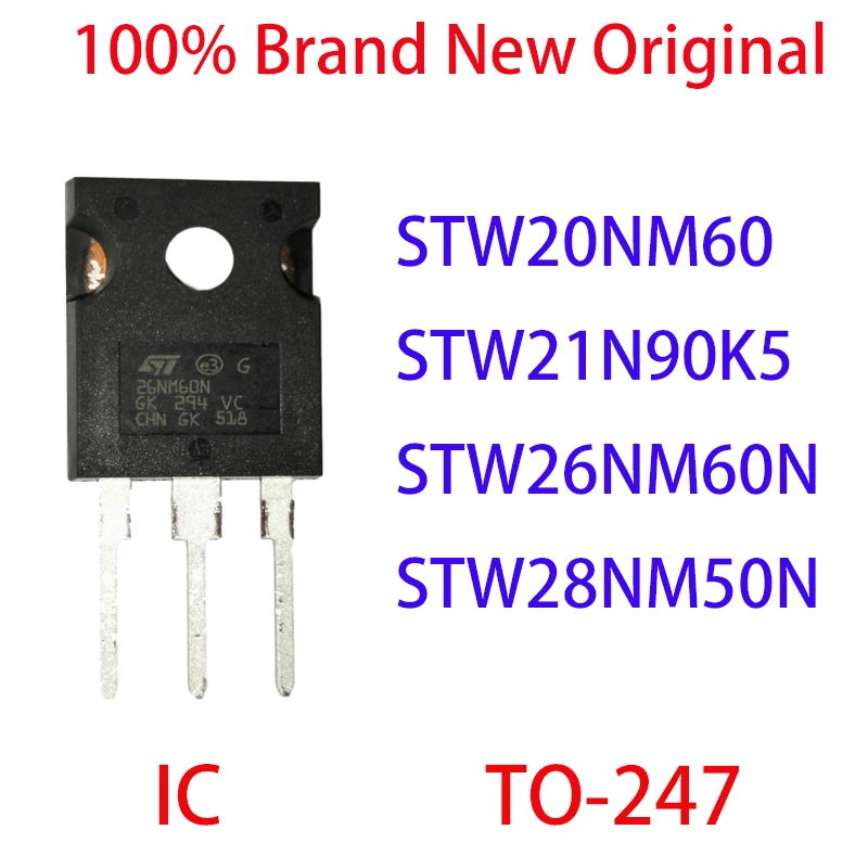 

STW20NM60 STW21N90K5 STW26NM60N STW28NM50N 100% Brand New Original IC TO-247