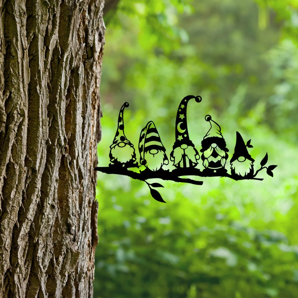 Волшебный Грибной Металлический Садовый Гном Декоративный Железный