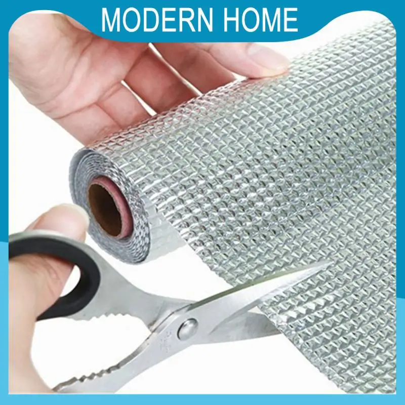 Moisture Proof Non-slip Kitchen Mat Waterproof Aluminum Film Cabinet Pad Oil Stain Drawer Pad For Refrigerator Cabinet Mat