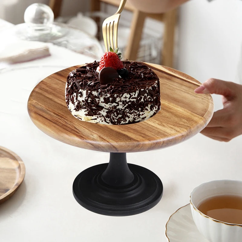 Акция! Подставка для выпечки тортов из твердого дерева ручная полировка высокий