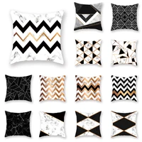 gold black geometric marble sofa decorative cushion cover pillow pillowcase sofa stripe pillow covers throw pillows 4545