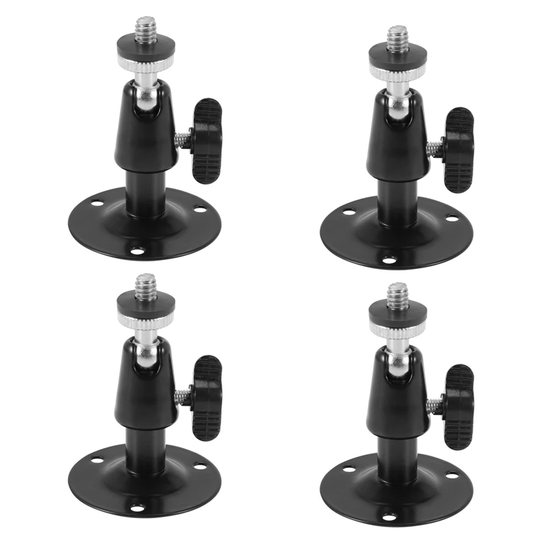 

4X Wall Mount Black Metal Surveillance Camera Wall Mount 7,62 Cm