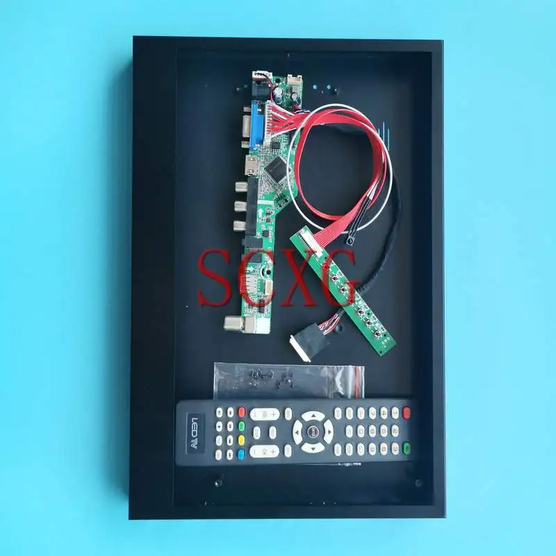 

For LTN156AT26 LTN156AT27 Screen Metal Case+TV Analog Driver Board HDMI-Compatible VGA USB RF 1366*768 15.6" DIY Kit LVDS 40-Pin