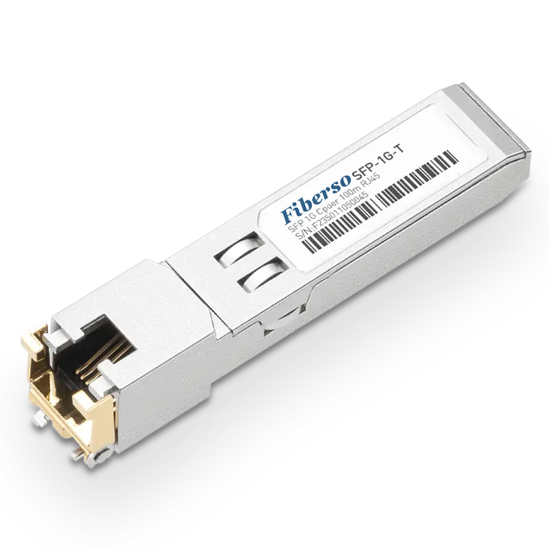 Fiberso 1000BASE-T Медный модуль SFP Rj45 Оптоволоконный трансивер 100 м совместимый с