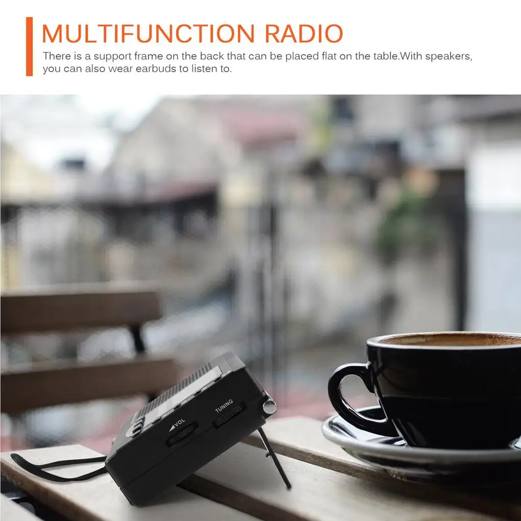 Mini Radios FM MW SW Retractable Antenna Wide Reception Digital Alarm Clock Radio Receiver Battery Powered Player Recorder