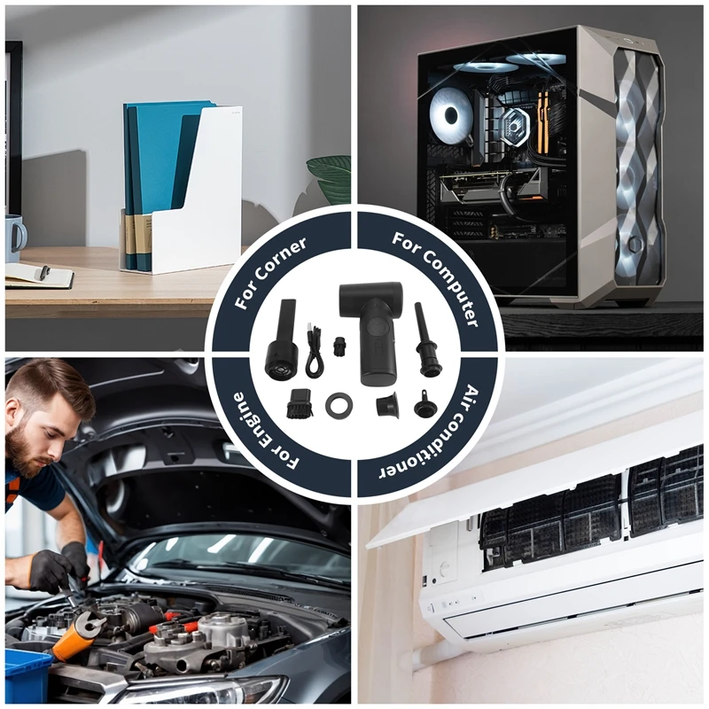 Портативный пылесос со сжатым воздухом 6000 мАч