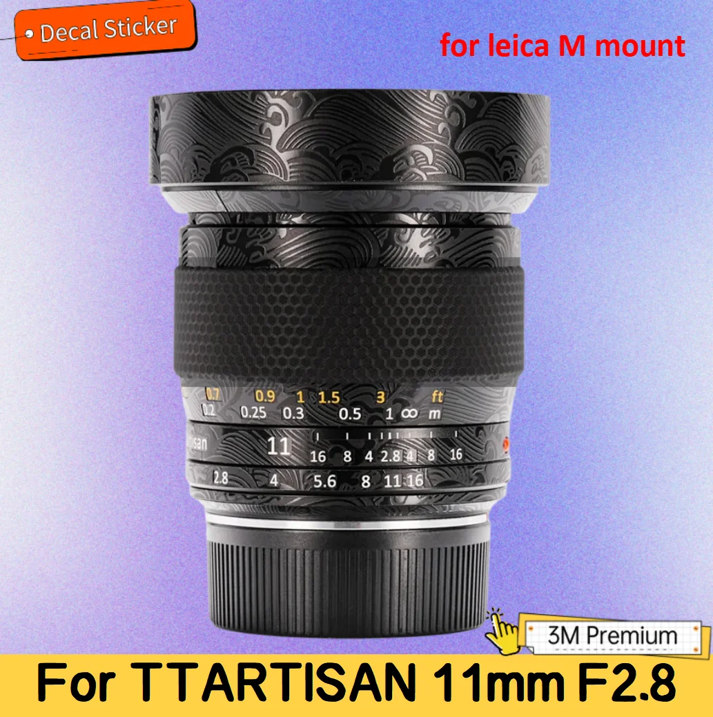 Фото Наклейка на объектив 11mm f/2.8. Подходит для защитной пленки для объектива TTARTISAN 11mm F2.8 для Leica с креплением M. №3
