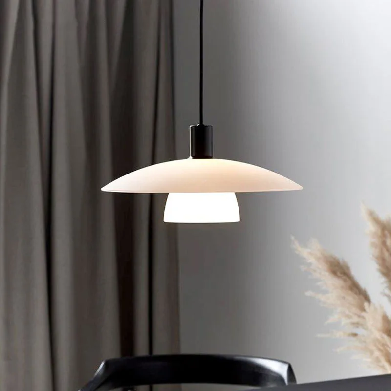 Modern Led Chandelier Single Head Living Room Decoration Lighting Denmark Modern Simple Glass Restaurant Bedroom Lamps
