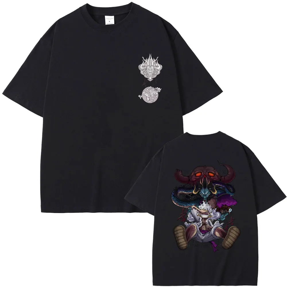 

Japanese Anime Monkey Gear 5 Luffy Vs Kaidou Graphics Print Tshirt Male Manga Harajuku T-shirts Men Casual Oversized Tee Shirt