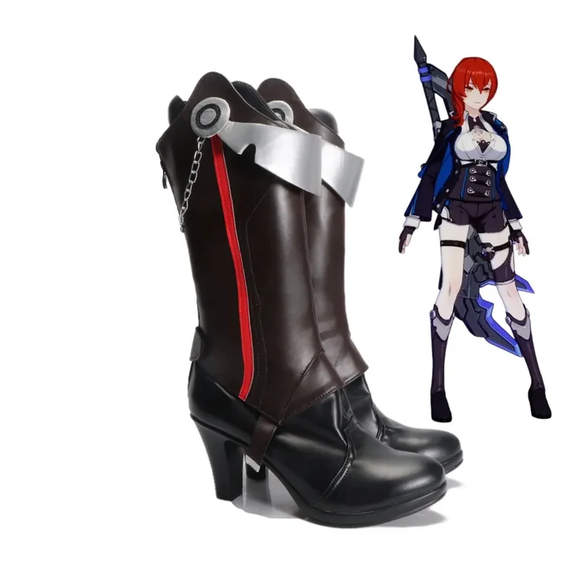 Фото Ботинки для косплея Murata Himeko Arctic Kriegsmesser из Honkai Impact Star Rail, аксессуары для костюма на Хэллоуин №2