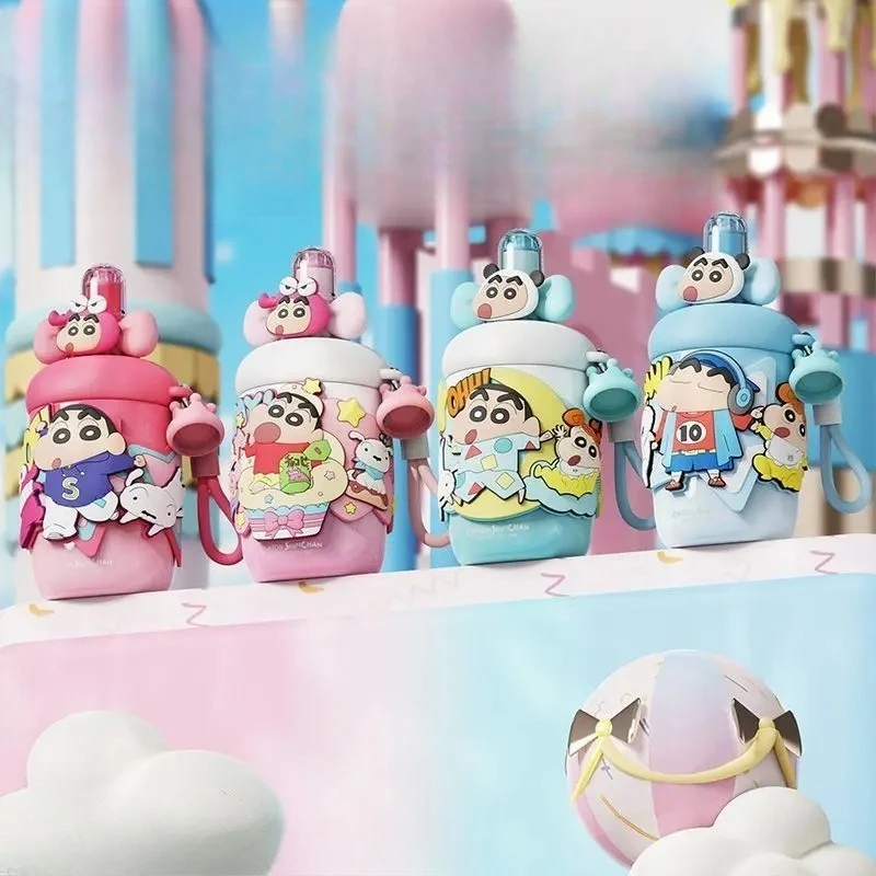 Фото Новая кружка Crayon Shin-chan, креативная дорогая мультяшная мультяшная нашивка с принтом, портативная присоска большой емкости из нержавеющей стали №3