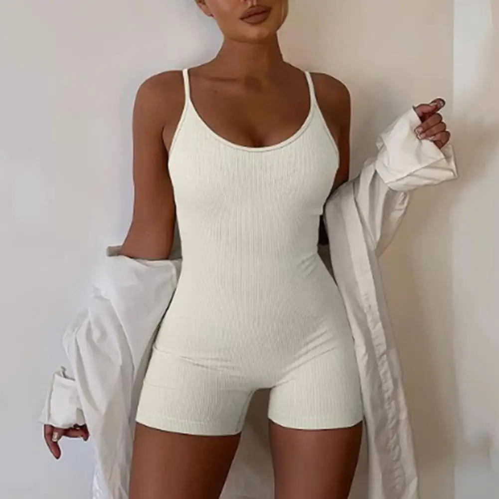 

New Women's Yoga Rompers Spaghetti Strap Exercise Romper One Piece Jumpsuit Fitness Jumpsuits