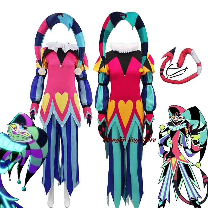 Костюм для косплея Fizzarolli головной убор Хеллоуин роскошный костюм клоуна Женский