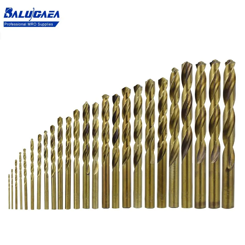 

HSS M35 Twist Drill Bit Set 3 Flutes Head 8% High Cobalt Drill Bit for Stainless Steel Wood Metal Drilling HSS Hole Drill
