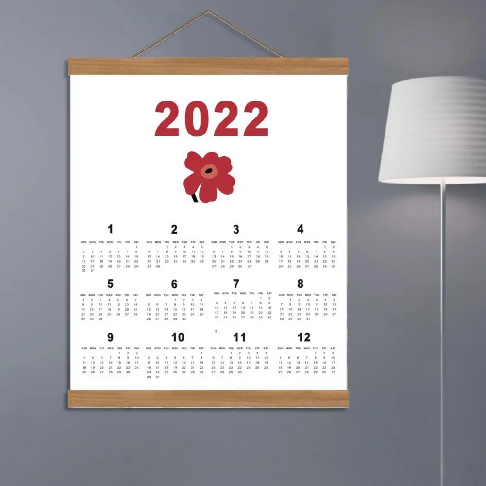 

Foldable Hard to Fade 2022 Fadeless Fine Texture Calendar Tapestry for Decoration