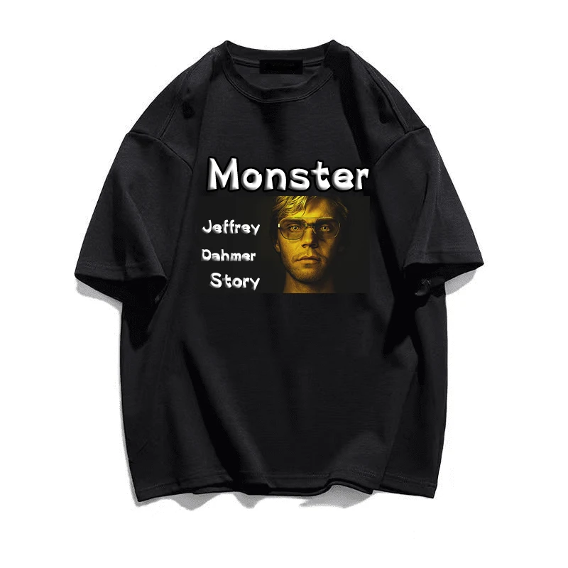 

Monster: the Jeffrey Dahmer Story Tees Graphic T-shirt Horror Serial Killer Print 90s Cotton Cozy Men Women Short Sleeve Clothes