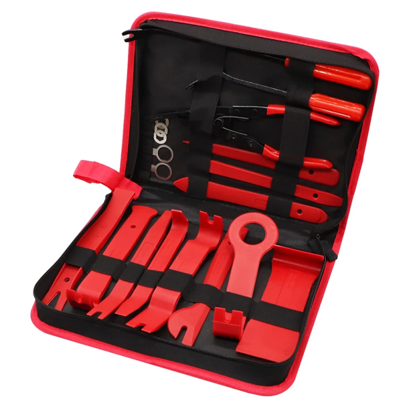 

19pcs Hand Tool Set Door Dash Panel Car Radio Removal Tools Audio Stereo Trim Removal Pry Tool Kit Clip Removal Panel TSLM1