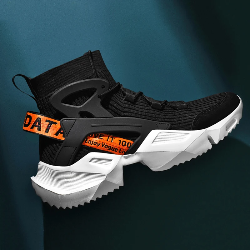 SENAGE Quality Sneakers Men's Socks Shoes Outdoor Sports Running Shoes Summer Mesh Breathable Leisure Elastic Light Flying Shoes