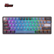 ROYAL KLUDGE RK61 Plus 2.4G Wireless Bluetooh Mechanical Keyboard 61 Keys 60% Compact RGB Backlit Hot-swappable Gaming Keyboards