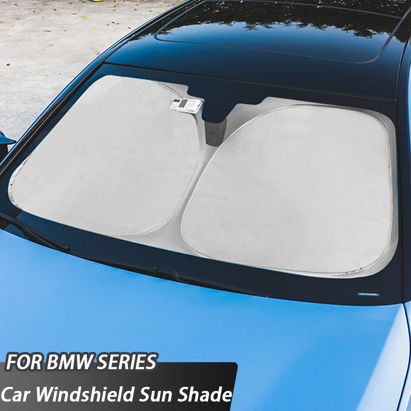 

Car Windshield Sun Shade with Storage Pouch For BMW series 1 3 5 x1 x3 x4 x5 x6 f10 f11 g30 g31 g20 f30 f31 f34 Sun Protection