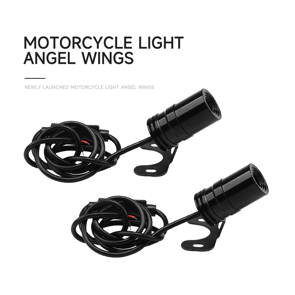 2 проекционных фонаря для мотоциклов Angel Wings универсальные водонепроницаемые