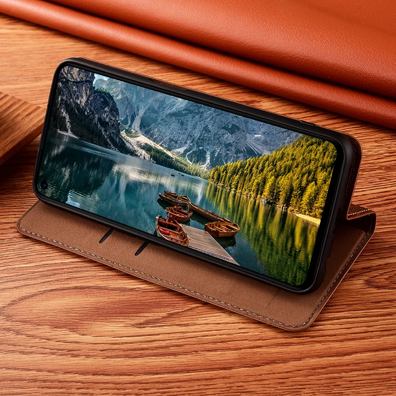 Чехол-книжка из натуральной кожи с рисунком питона для Xiaomi Redmi Note 10s 10 Pro Max 2021 Note10