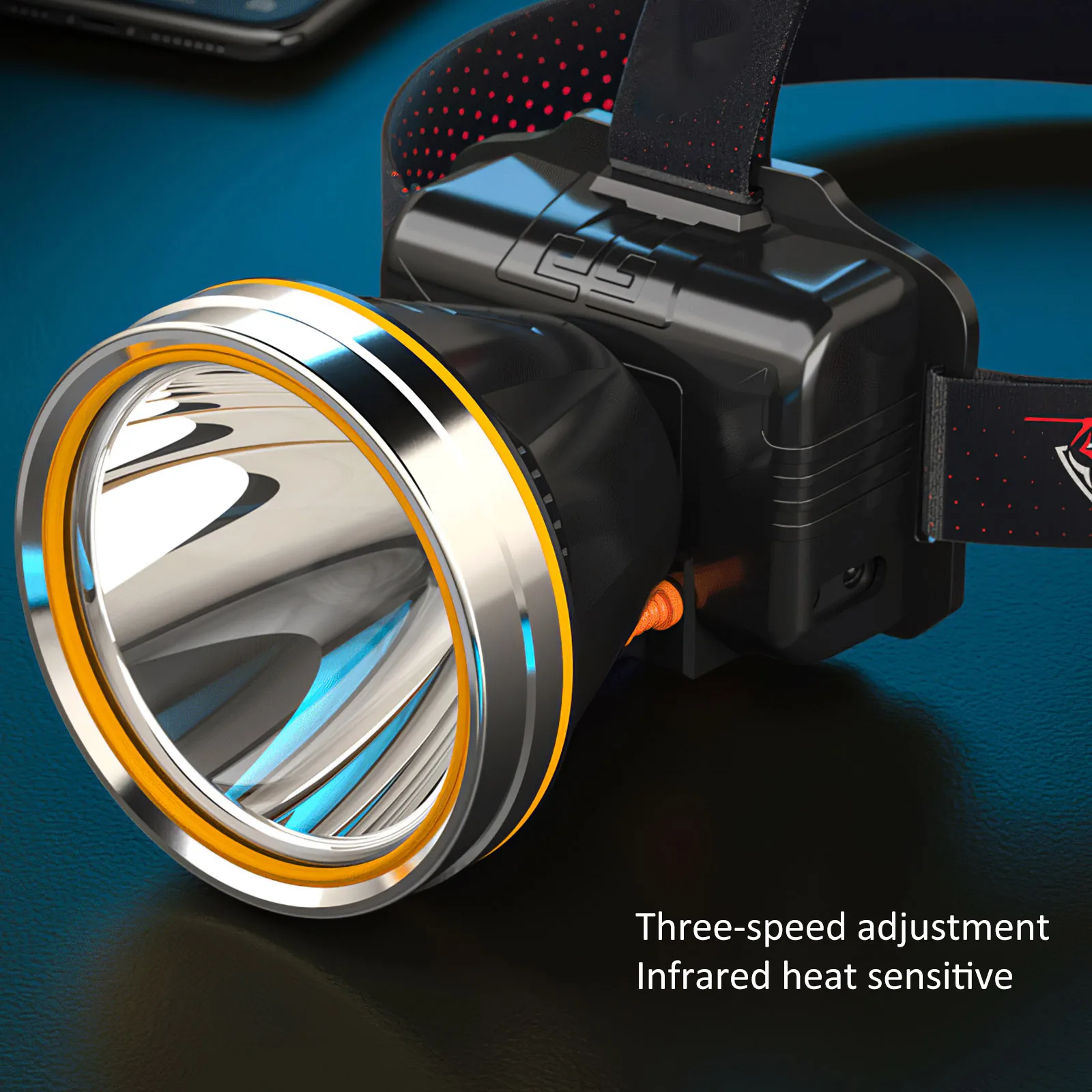 

Konesky 10W LED Head Light USB Charging Head Aluminum Ring Light IP44 LED Head Light With T80 White Light For Outdoor Fishing