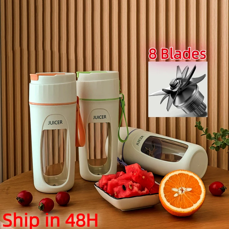 

Mini Portable Juicer Electric Blender Fruit Mixers Extractors Multifunction Juice Maker Machine Blender Smoothies Mixer 8 Blades