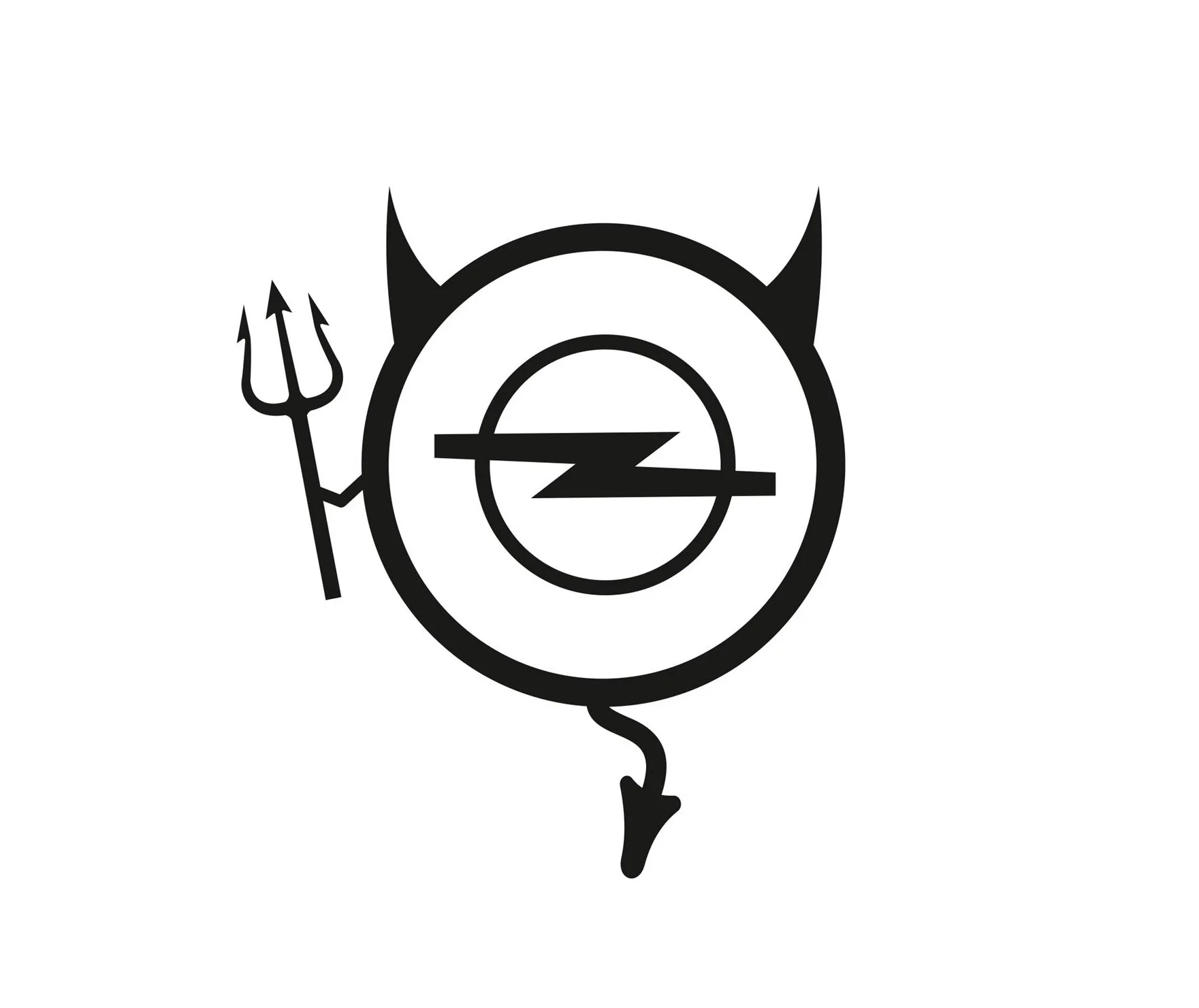 

Opel Car Funny Devil Sticker Adhesive