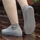 Силиконовые водонепроницаемые чехлы для обуви, многоразовые Чехлы для обуви от дождя, защита для обуви унисекс, противоскользящие накладки от дождя для дождливого дня
