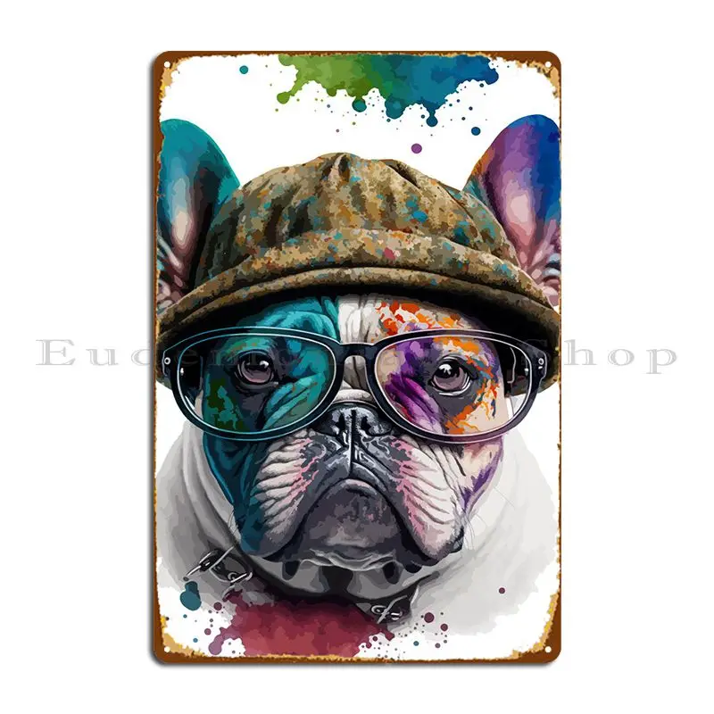 

Бульдог с очками шляпа металлическая вывеска для кинотеатра