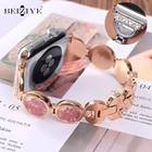 Бриллиантовый ремешок для Apple Watch Band 7 45 мм 41 мм, женский браслет для iWatch Series 6 SE 5 4 3 40 мм 44 мм 38 мм 42 мм, роскошный браслет для наручных часов