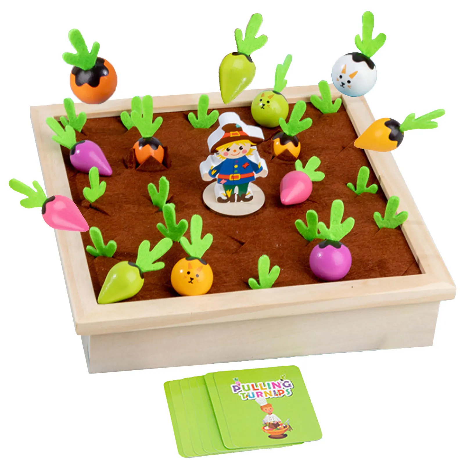 

Carrot Harvest Planting Wooden Toy Montessori Fun Vegetable Memory Board Game Fun Vegetables Educational Sorting Game Toy