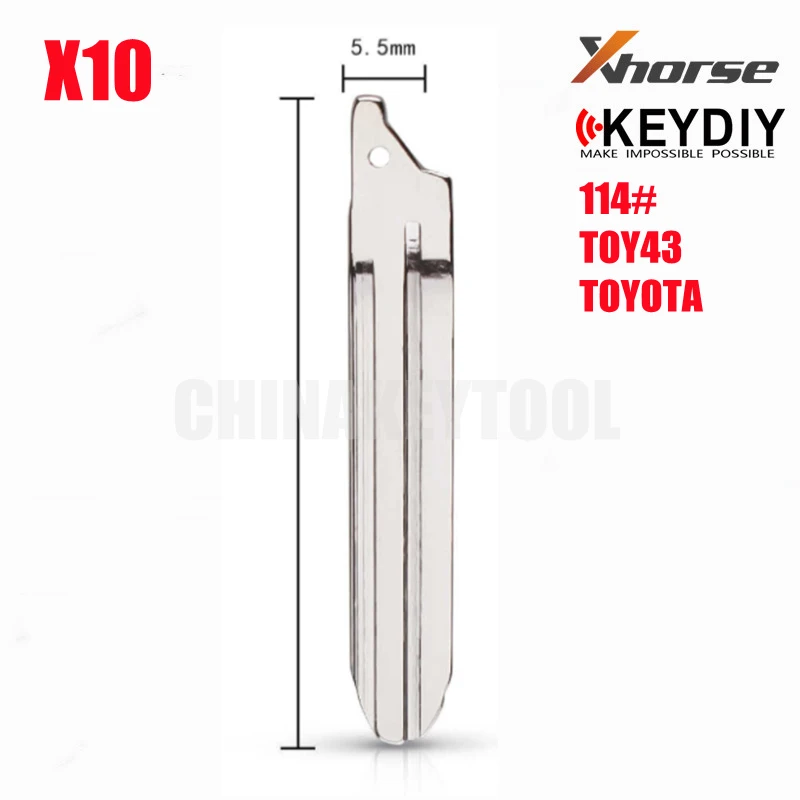 

Металлический ключ № 114 флип-телефон для 2014 Toyota TOY43 полотно дистанционного ключа