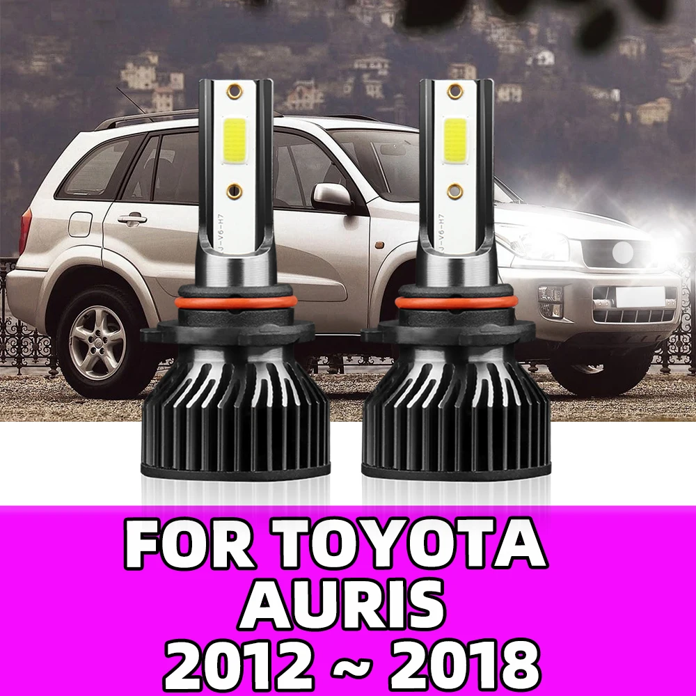 100 лм Turbo светодиодный фары 9012 Вт супер яркие 2012 HIR2 12В для Toyota Auris 2013 2014 2016 2015 2017 2018
