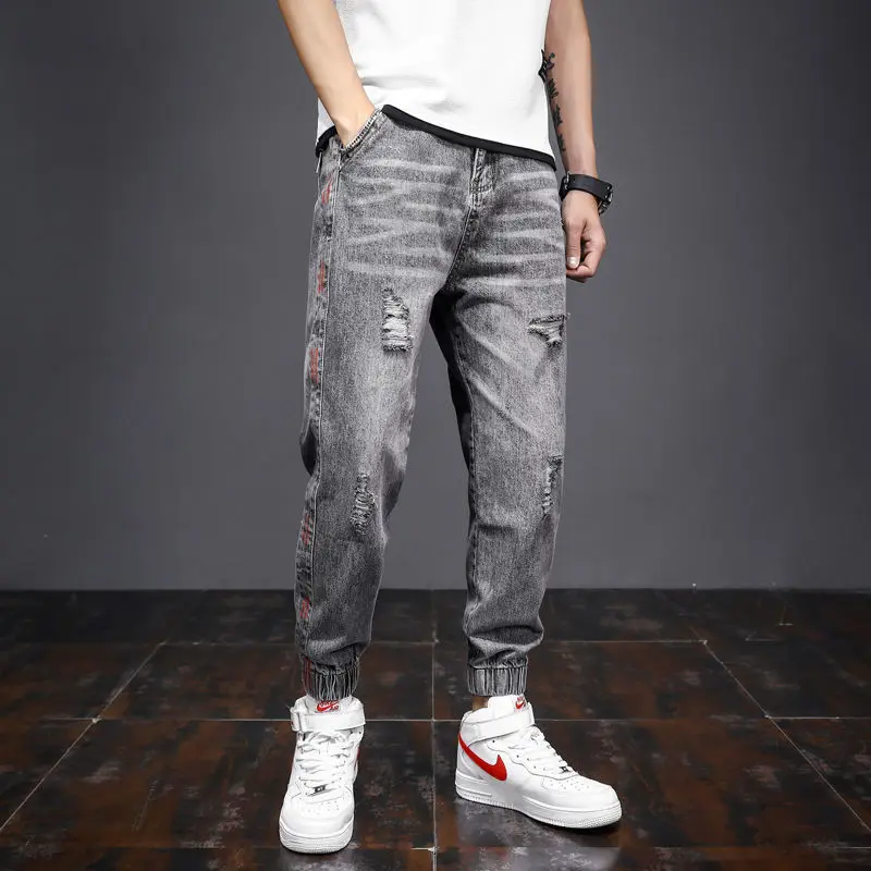 Весна 2022 Новинка модные уличные повседневные мужские Модные джинсы в Корейском