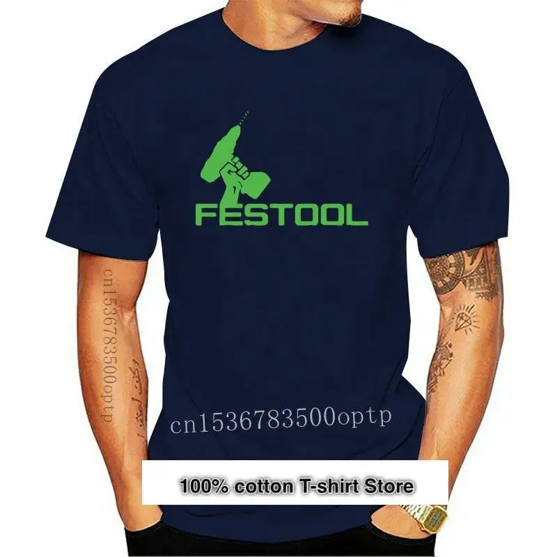 

Новая мужская хлопковая Футболка Festool с круглым вырезом