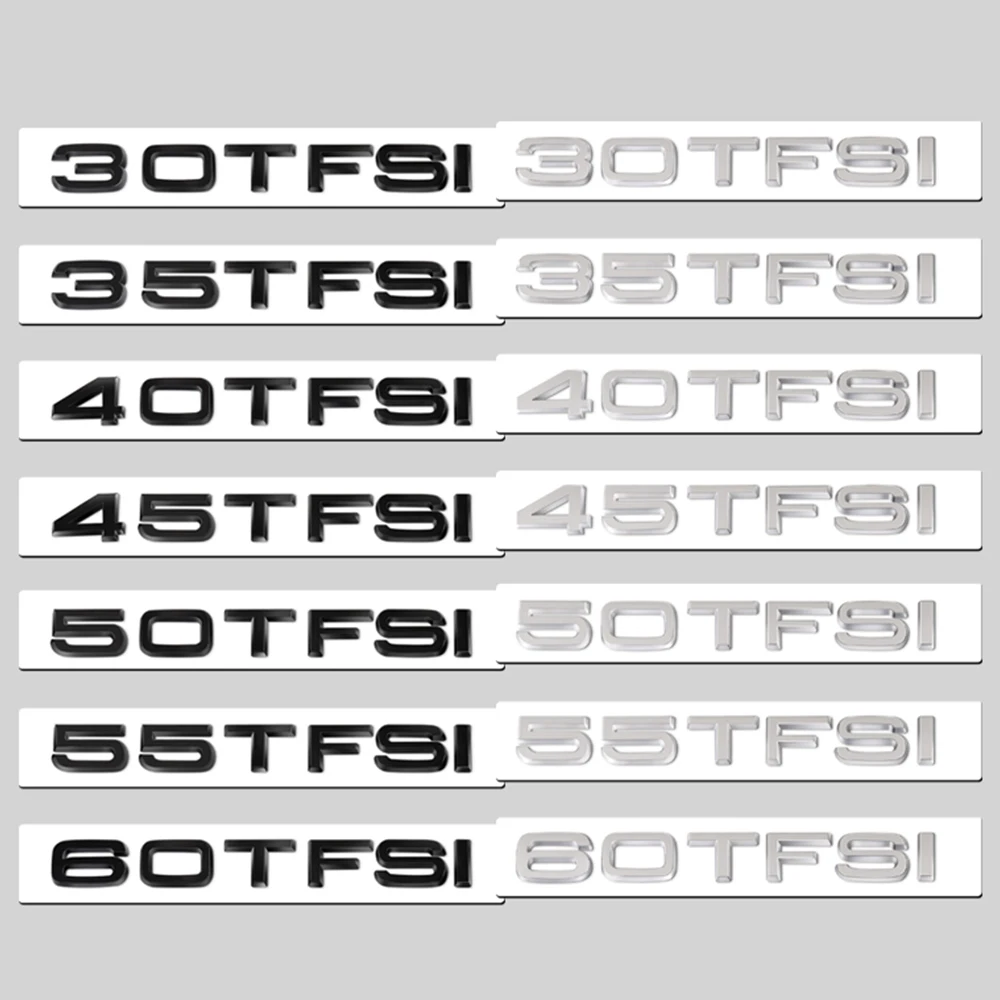 3D ABS 30TFSI 35TFSI 40TFSI 45TFSI 50TFSI 55TFSI 60TFSI эмблема с буквами автомобиля хвост задний