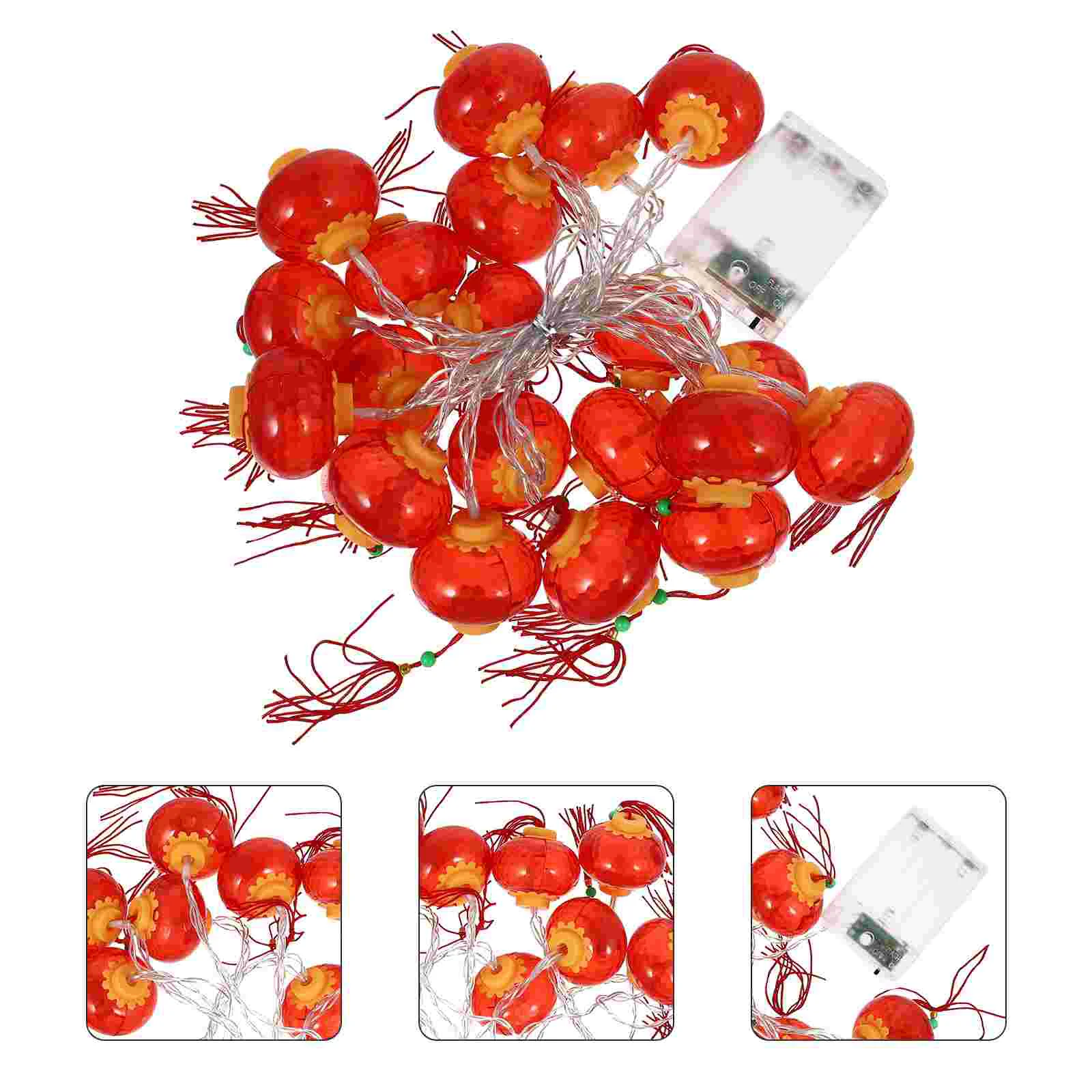 

1pc LED String Light Home Decoration for Festival Party Without Battery (Red)