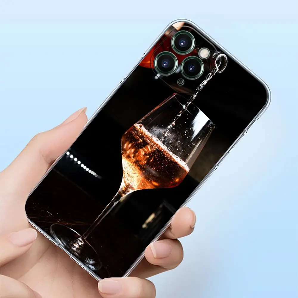 Coffee Wine Cup Life Clear Phone Case for Apple iPhone 11 12 13 Pro 7 8 SE XR XS Max 5 5s 6 6s Plus Soft Silicone Case images - 6