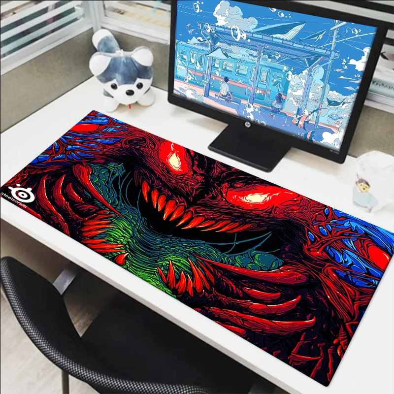 Gaming Mouse Pad SteelSeries Gamer Pc Accessories Rubber Mat Keyboard Pads Cartoon Anime Desk Protector Deskmat Kawaii Mousepad