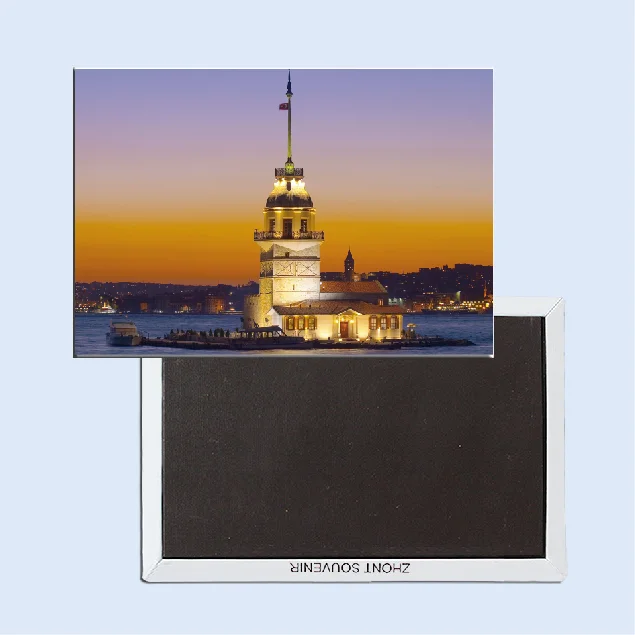 Декоративные подарочные магниты для фото, индейка, стамбольский Kiz Kulesi, металлический магнит на холодильник 5586, дорожные сувениры