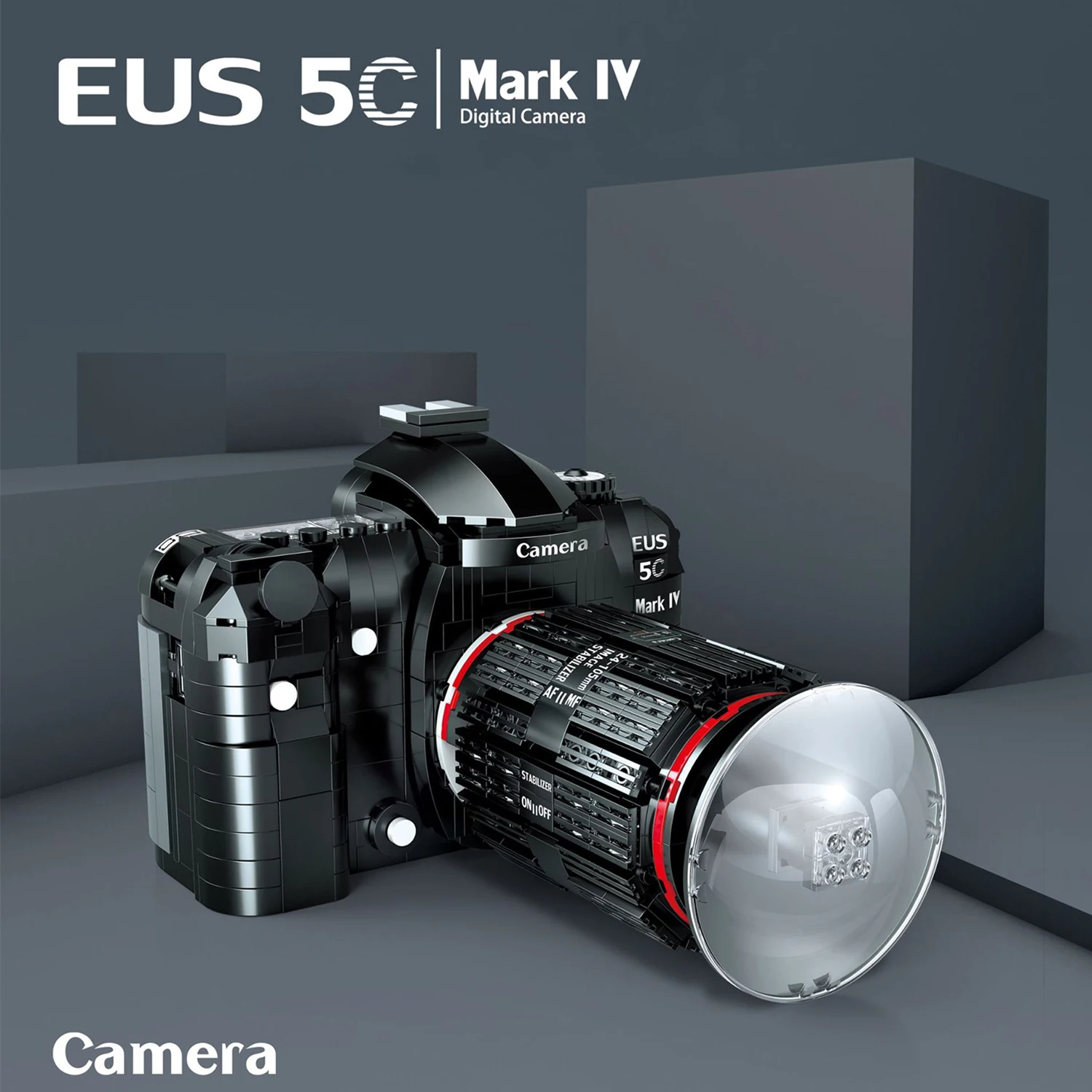 

Конструктор креативный EUS 5C, цифровая камера в стиле ретро, мини-кирпичи, 813 шт., Классическая развивающая модель, игрушки «сделай сам» для детей, детские игрушки