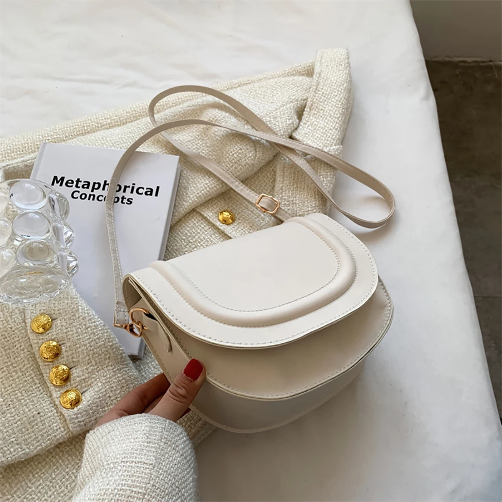 

Новинка 2022, роскошные сумки через плечо, модная простая сумка из искусственной кожи, седельные сумки для женщин, дизайнерская сумка, сумки-м...