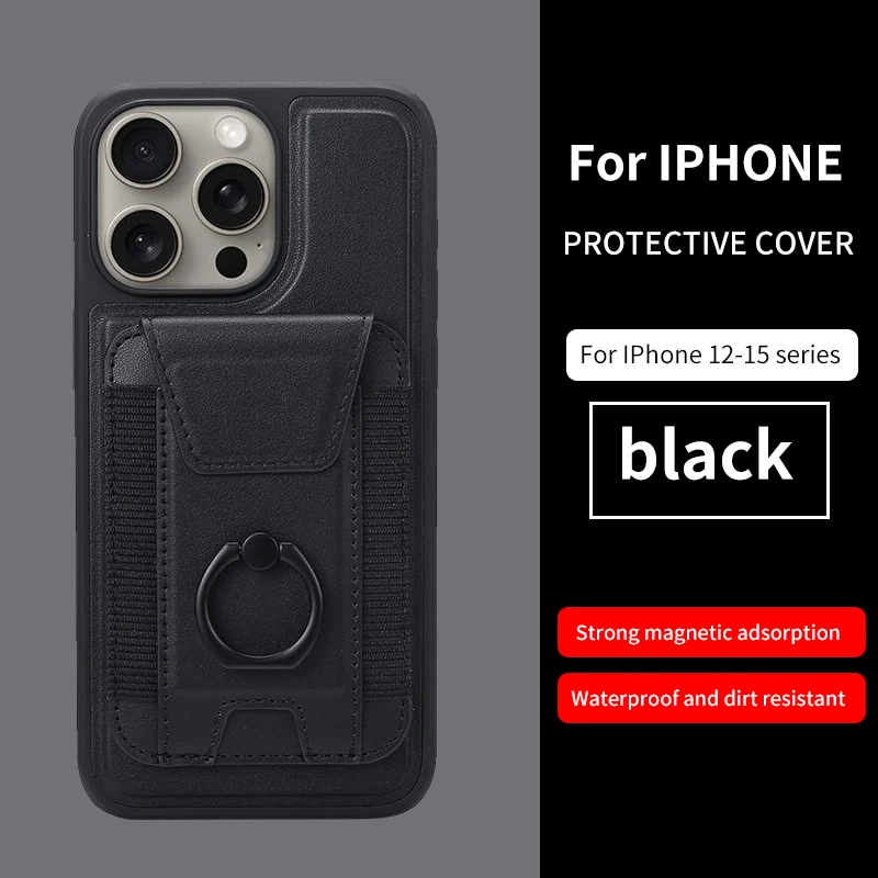 Магнитный кожаный кошелек Magsafe для IPhone 15 14 13 12 11 Pro Max S24 S23 S22