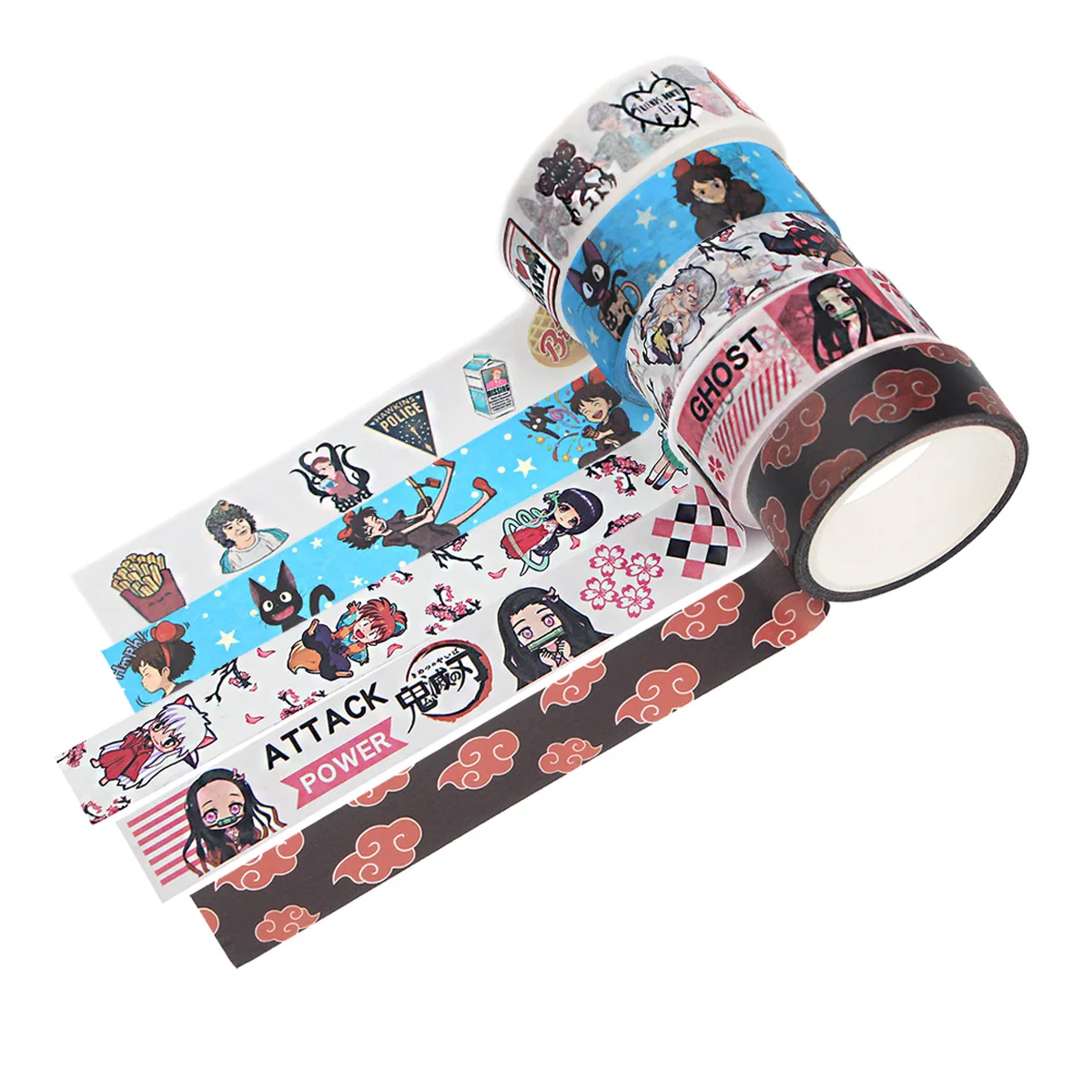 1pcs Cool Japanese Anime Cartoon Washi Tape DIY Scrapbooking Label Tape Student Stationery Gift Diary Tape School Office Supply