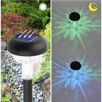 garden lights solar led light outdoor waterproof rgb color changing solar pathway lawn lamp for garden decoration solar lighting