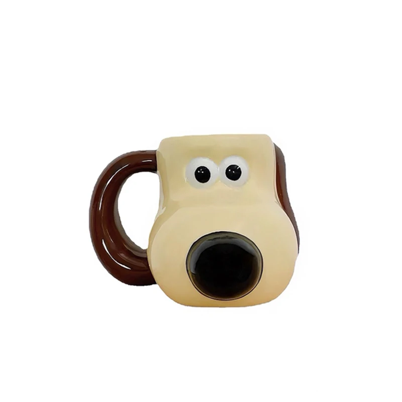 

Милый мультяшный керамический стакан для воды Wallace & gromit 500 мл, настольное украшение, кавайный домашний декор, наружная кружка, украшение, пра...