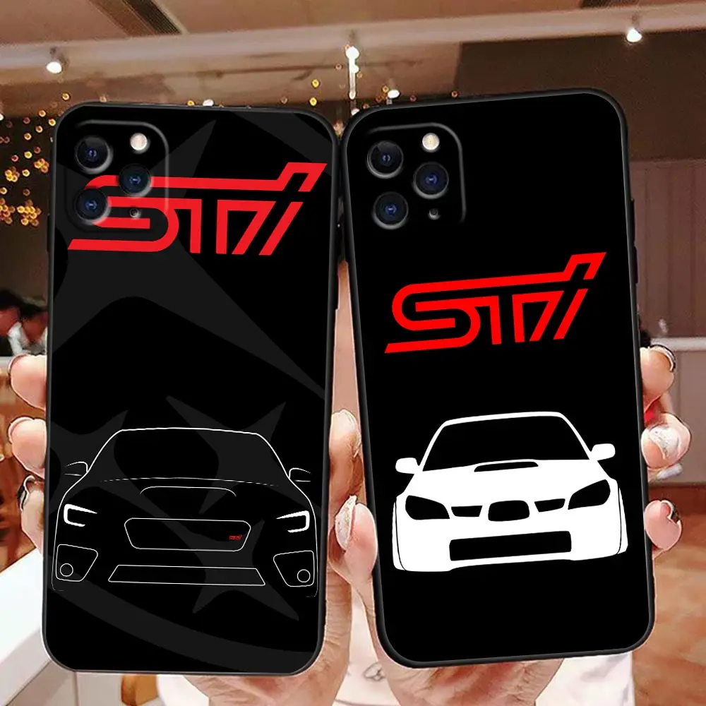 Coque Funda Case for Apple iPhone 14 11 12 13 Pro 7 8 SE X XR XS Max Mini Plus TPU Case Capa Jdm S-Subaru-u W-WRX-x S-Sti-i Logo